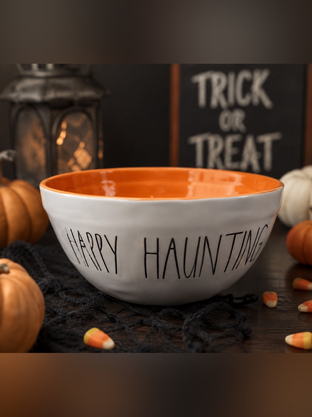 Rae Dunn Happy Haunting Halloween Candy or Popcorn‎ Melamine Bowl